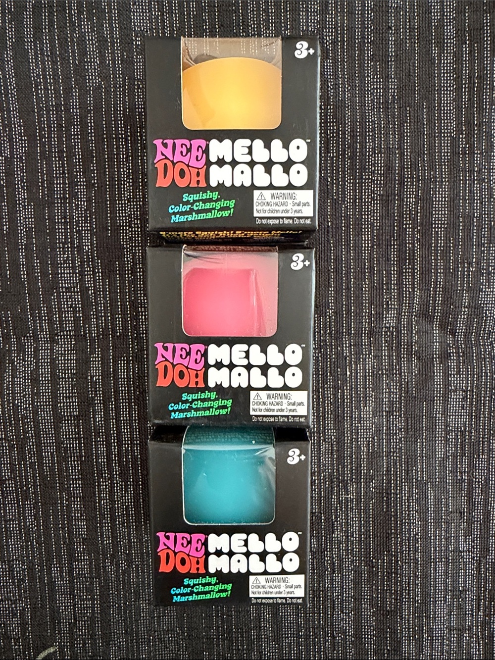 Needoh Mello Mallo Set- Pink, Blue, Yellow